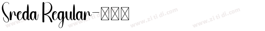 Sreda Regular字体转换